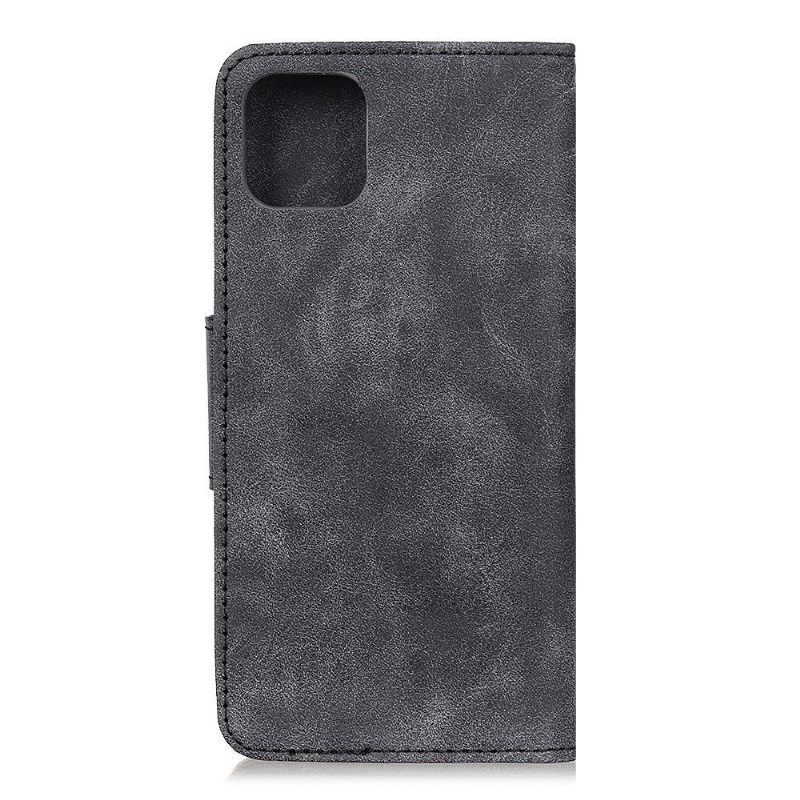 Cover voor iPhone 12 Pro Max Anti-fall Edouard Kunstleer Vintage