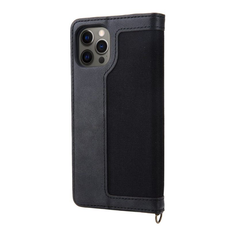 Flip Case voor iPhone 12 Pro Max Canvas Kunstleer