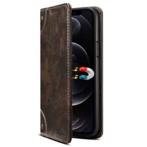 Folio-hoesje voor iPhone 12 Pro Max 055 Serie Flip Faux Leather