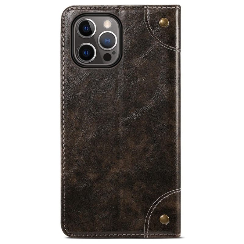 Folio-hoesje voor iPhone 12 Pro Max 055 Serie Flip Faux Leather