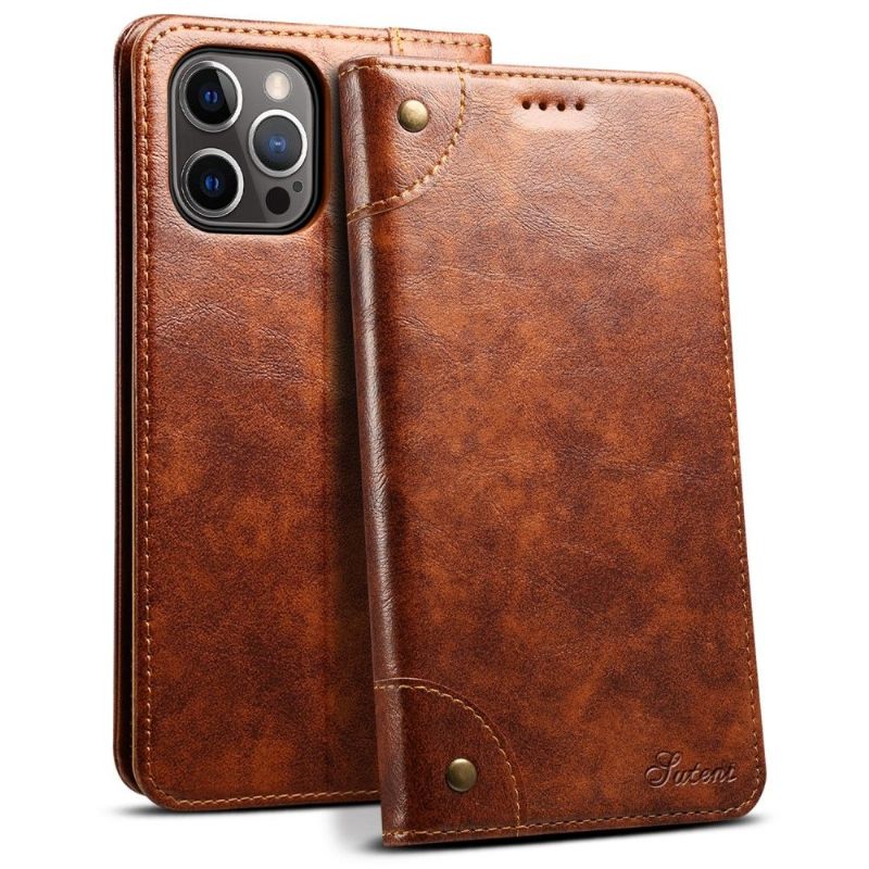 Folio-hoesje voor iPhone 12 Pro Max 055 Serie Flip Faux Leather