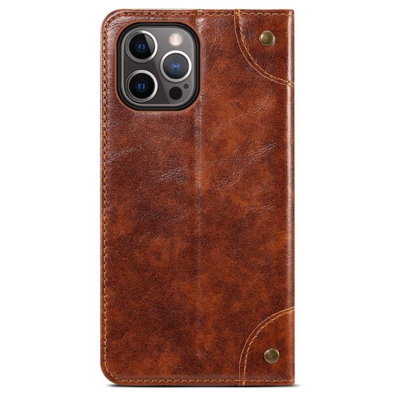 Folio-hoesje voor iPhone 12 Pro Max 055 Serie Flip Faux Leather