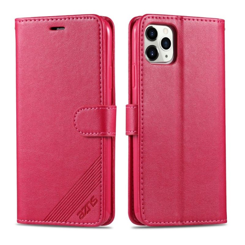 Folio-hoesje voor iPhone 12 Pro Max Anti-fall Azns Retro Leder Effect