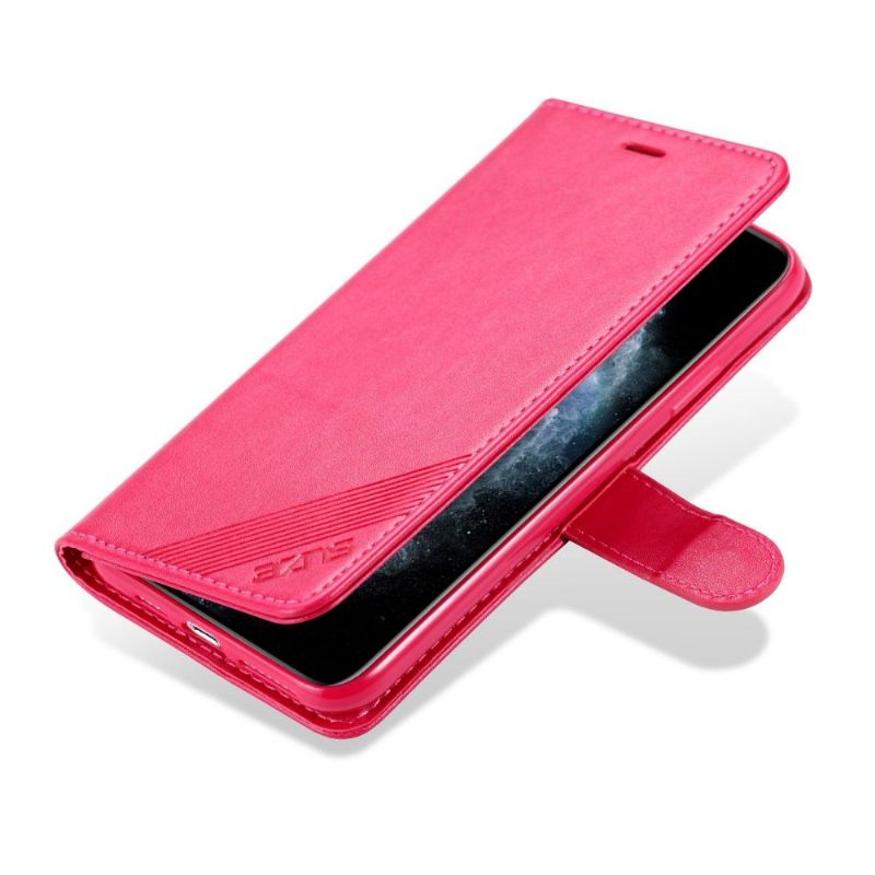 Folio-hoesje voor iPhone 12 Pro Max Anti-fall Azns Retro Leder Effect