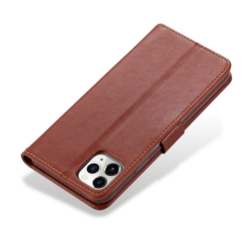 Folio-hoesje voor iPhone 12 Pro Max Anti-fall Azns Retro Leder Effect