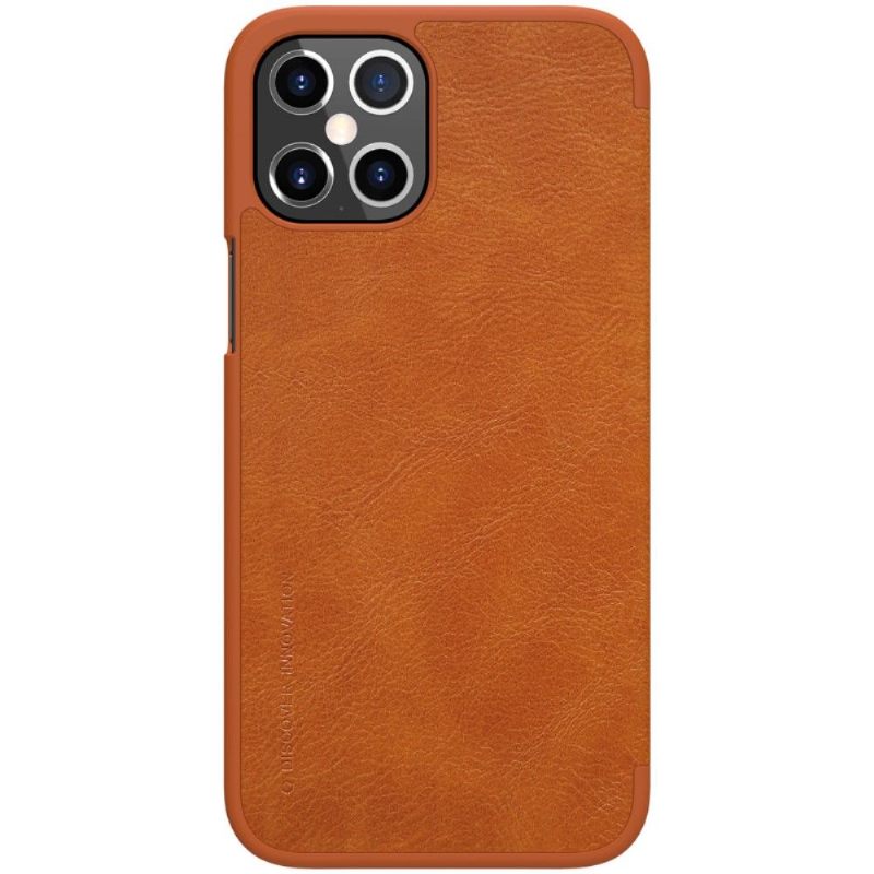 Folio-hoesje voor iPhone 12 Pro Max Anti-fall Qin Leereffect