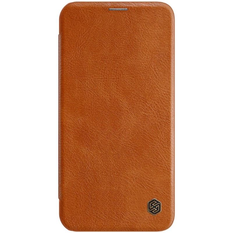 Folio-hoesje voor iPhone 12 Pro Max Anti-fall Qin Leereffect