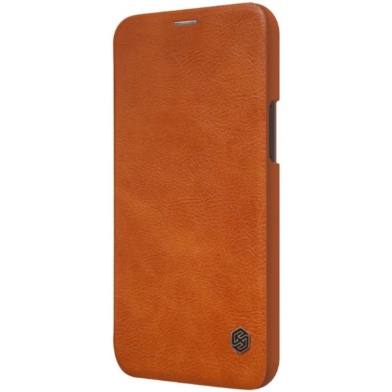 Folio-hoesje voor iPhone 12 Pro Max Anti-fall Qin Leereffect