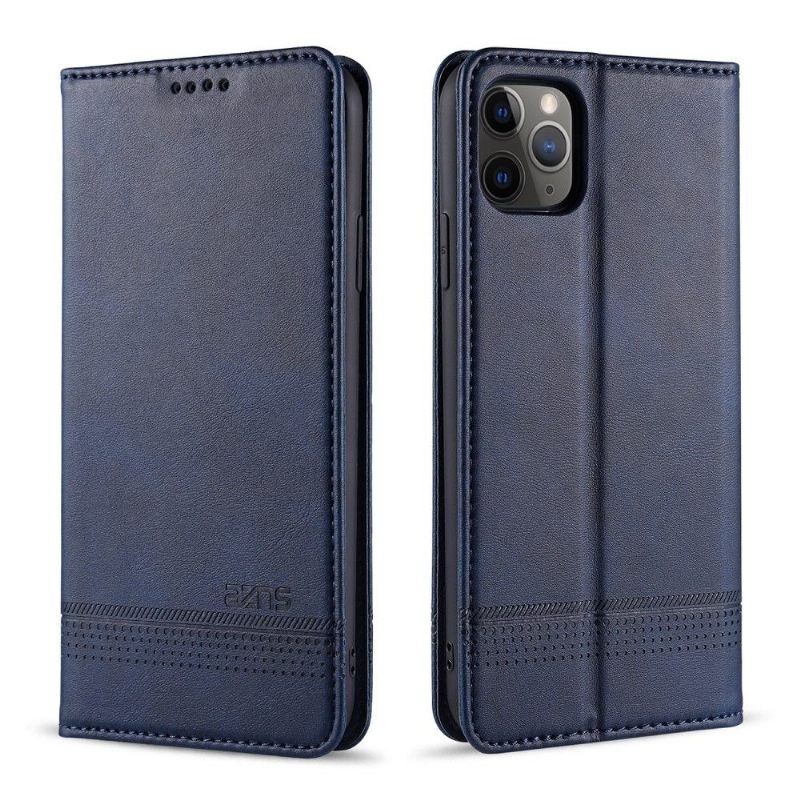 Folio-hoesje voor iPhone 12 Pro Max Azns Deluxe Leereffect