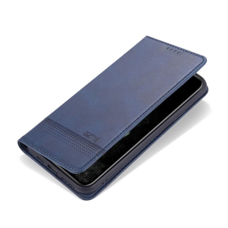 Folio-hoesje voor iPhone 12 Pro Max Azns Deluxe Leereffect