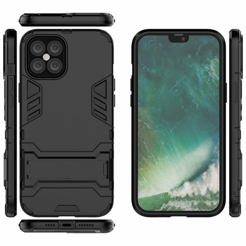 Hoesje voor iPhone 12 Pro Max Anti-fall Cool Guard Schokbestendig Met Geïntegreerde Standaard