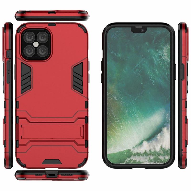 Hoesje voor iPhone 12 Pro Max Anti-fall Cool Guard Schokbestendig Met Geïntegreerde Standaard