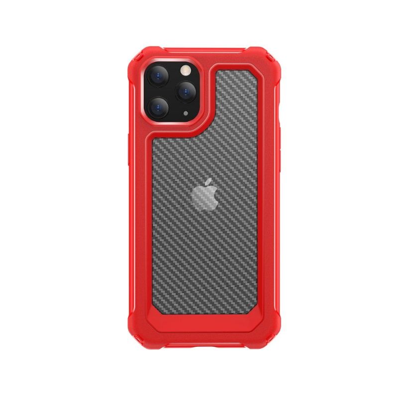 Hoesje voor iPhone 12 Pro Max Doorzichtige Koolstofvezelstijl