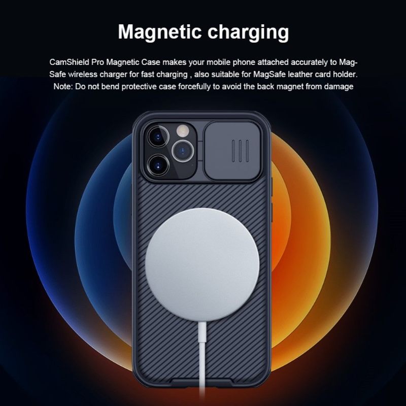 Hoesje voor iPhone 12 Pro Max Magsafe Met Achterste Lensdop