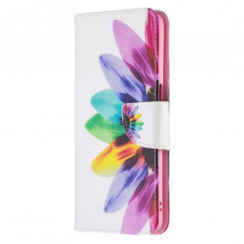 Folio-hoesje voor Oppo A54 5G / A74 5G Waterverf Bloem