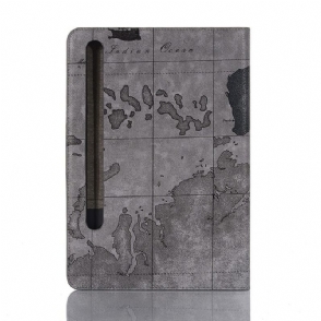 Folio-hoesje voor Samsung Galaxy Tab S7+ Anti-fall Wereldkaart