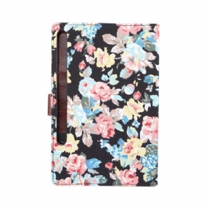 Folio-hoesje voor Samsung Galaxy Tab S7+ Bloemenstof