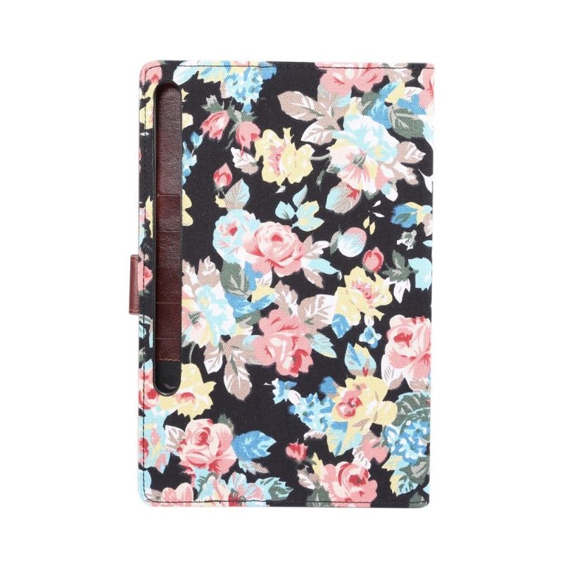 Folio-hoesje voor Samsung Galaxy Tab S7+ Bloemenstof