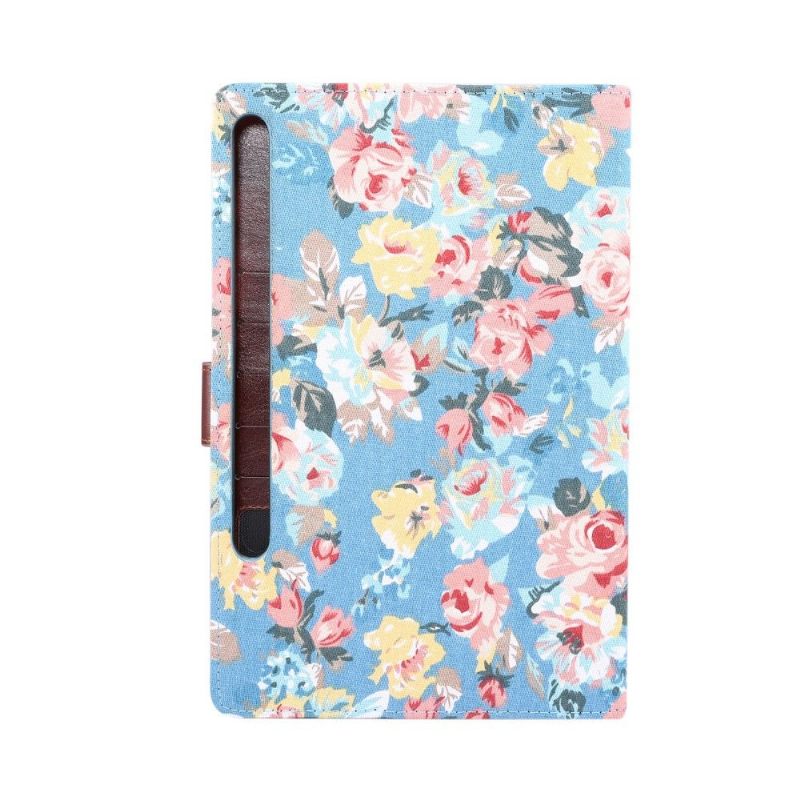 Folio-hoesje voor Samsung Galaxy Tab S7+ Bloemenstof