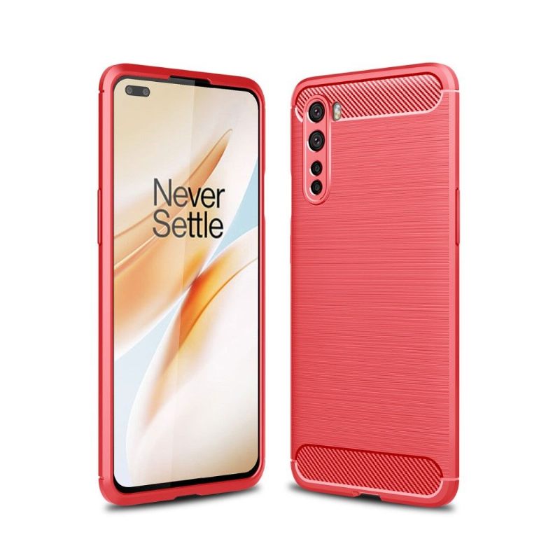 Hoesje voor OnePlus Nord Flexibel Geborsteld Effect