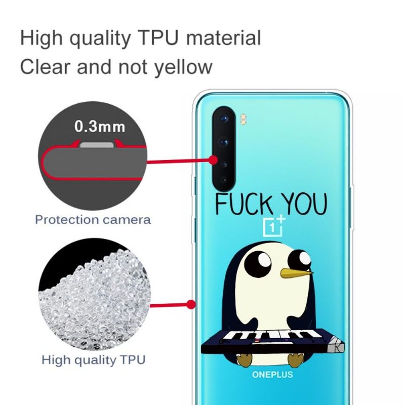 Hoesje voor OnePlus Nord Pinguïnpiano"fuck You"