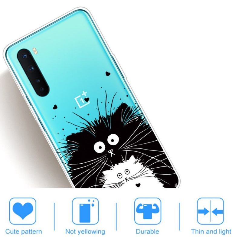 Hoesje voor OnePlus Nord Zwart-witte Katten