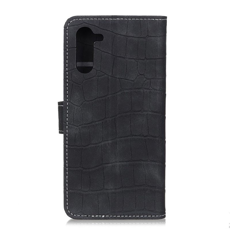 Leren Hoesje voor OnePlus Nord Imitatieleer Croc Look