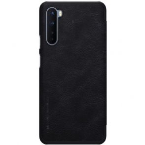 Leren Hoesje voor OnePlus Nord Qin Series Ledereffect - Zwart