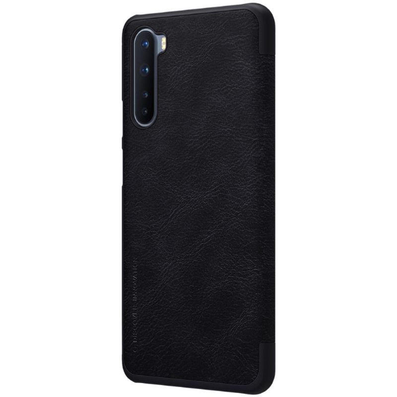 Leren Hoesje voor OnePlus Nord Qin Series Ledereffect - Zwart