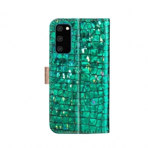 Folio-hoesje voor Samsung Galaxy S20 Luxe Krokodileffect