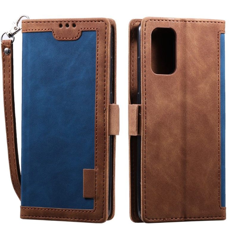 Folio-hoesje voor Samsung Galaxy S20 Vintage Zak Met Koord