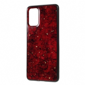 Hoesje voor Samsung Galaxy S20 Glam Bladgoud Coating