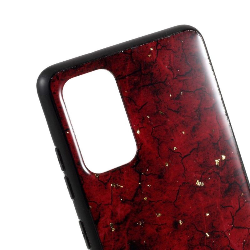 Hoesje voor Samsung Galaxy S20 Glam Bladgoud Coating