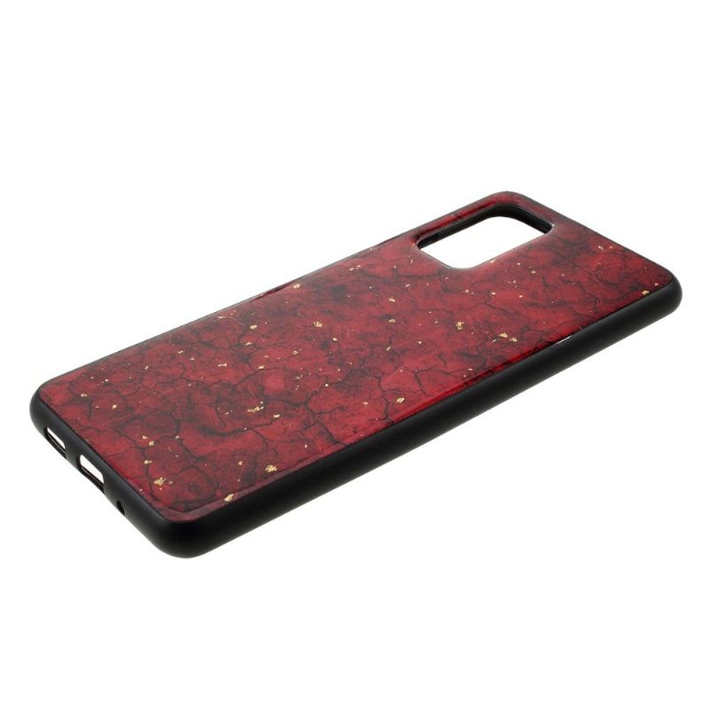 Hoesje voor Samsung Galaxy S20 Glam Bladgoud Coating