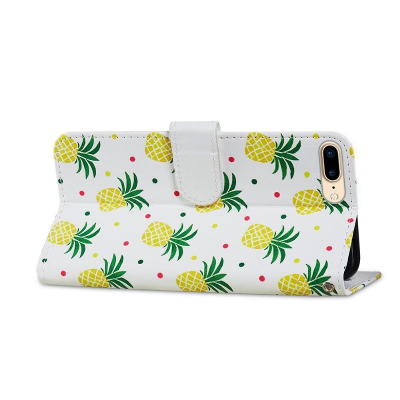 Folio-hoesje voor iPhone 8 Plus / 7 Plus Ananas