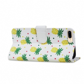 Folio-hoesje voor iPhone 8 Plus / 7 Plus Ananas
