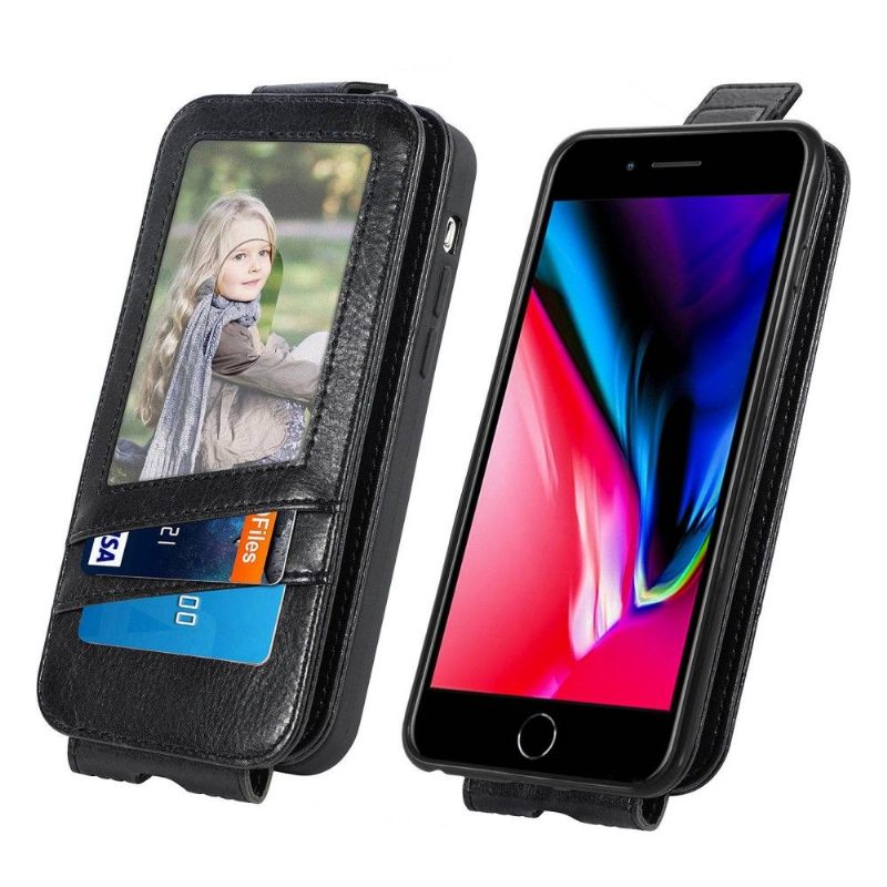 Folio-hoesje voor iPhone 8 Plus / 7 Plus Kaarthouder Met Verticale Flap