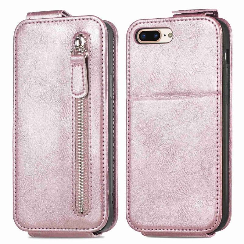 Folio-hoesje voor iPhone 8 Plus / 7 Plus Kaarthouder Met Verticale Flap