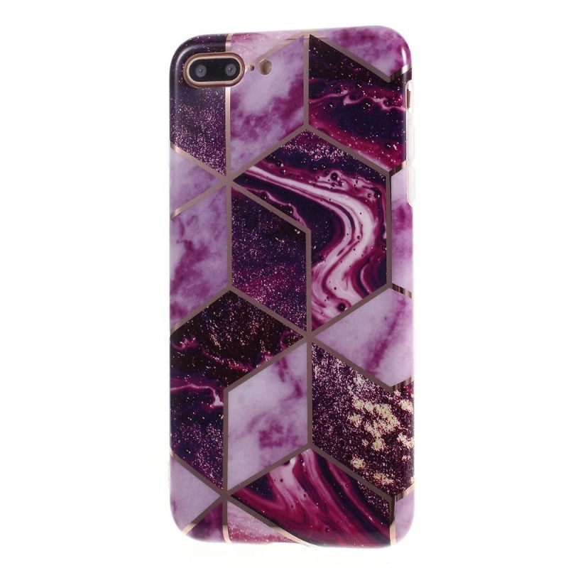 Hoesje voor iPhone 8 Plus / 7 Plus Geometrisch Marmer