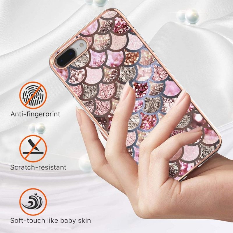 Hoesje voor iPhone 8 Plus / 7 Plus Schalenpatroon