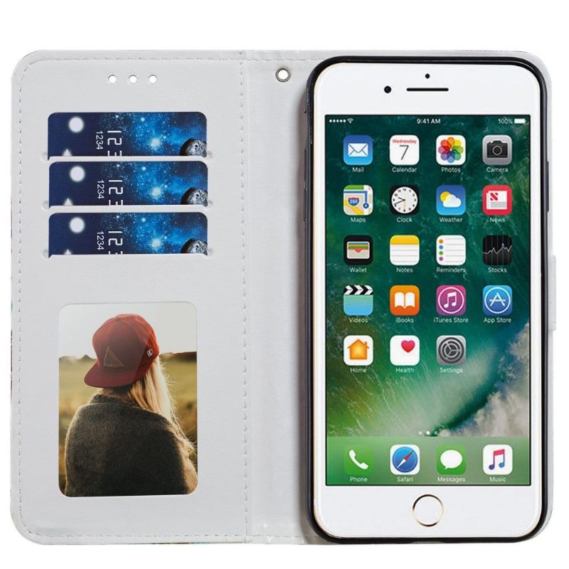 Leren Hoesje voor iPhone 8 Plus / 7 Plus Bescherming Luipaardpatroon