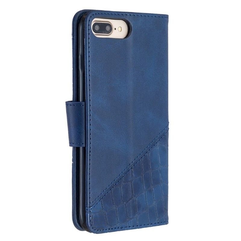 Leren Hoesje voor iPhone 8 Plus / 7 Plus Croc Aspect Leereffect