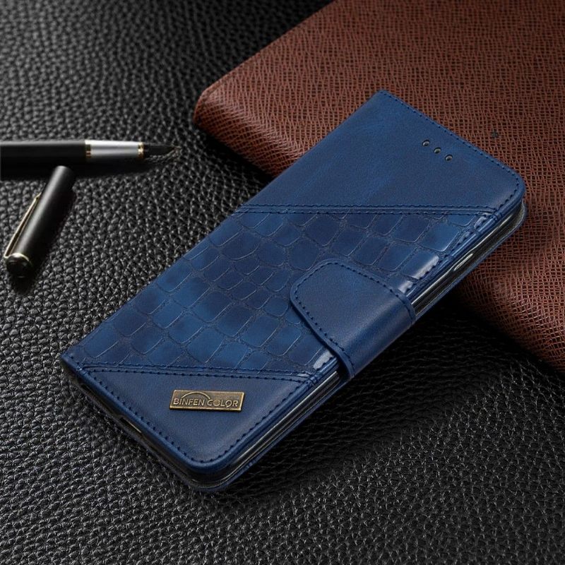 Leren Hoesje voor iPhone 8 Plus / 7 Plus Croc Aspect Leereffect