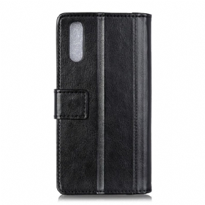 Cover voor Sony Xperia L4 Folio-hoesje Premium Met Klinknagels