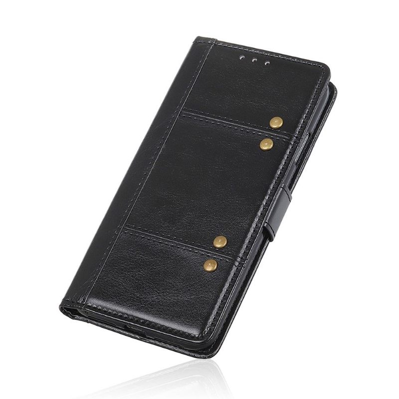 Cover voor Sony Xperia L4 Folio-hoesje Premium Met Klinknagels