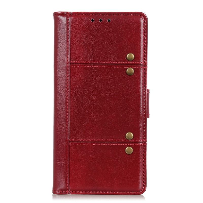 Cover voor Sony Xperia L4 Folio-hoesje Premium Met Klinknagels