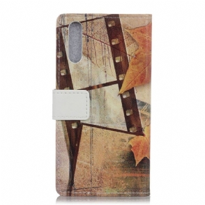 Flip Case voor Sony Xperia L4 Eiffeltoren In De Herfst