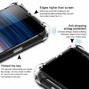 Hoesje voor Sony Xperia 10 Transparant + Beschermfolie