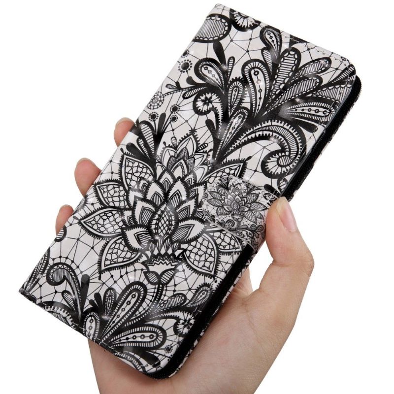 Case voor Samsung Galaxy A40 Folio-hoesje Kant Bloem