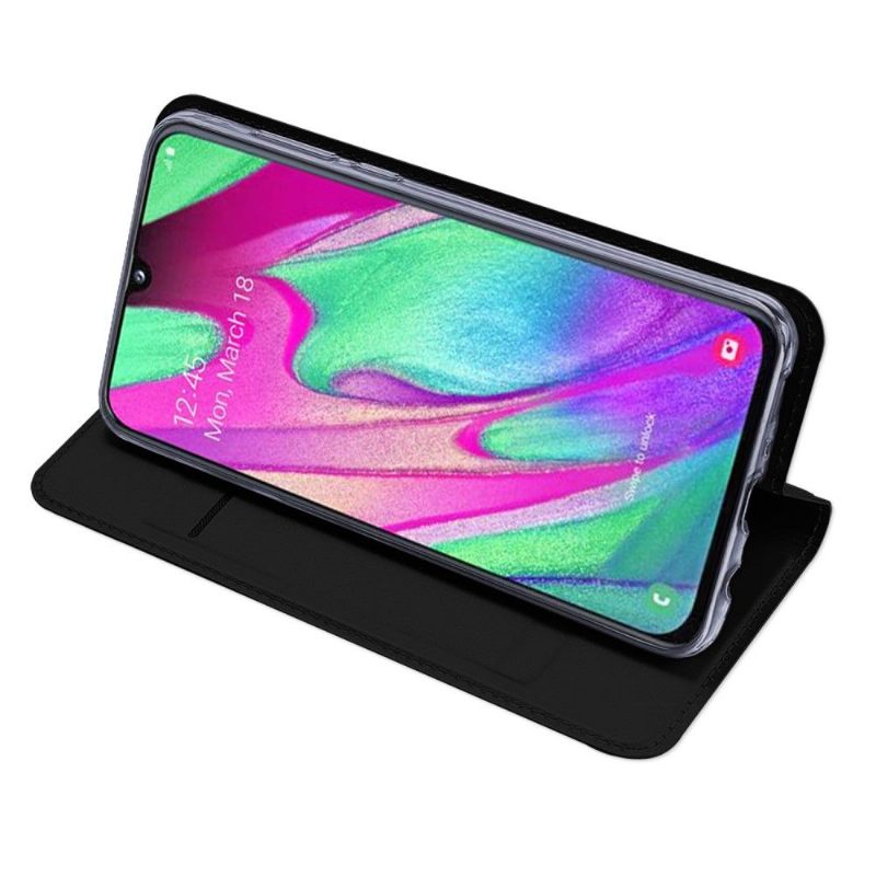 Cover voor Samsung Galaxy A40 Anti-fall Zakelijk Kunstleer